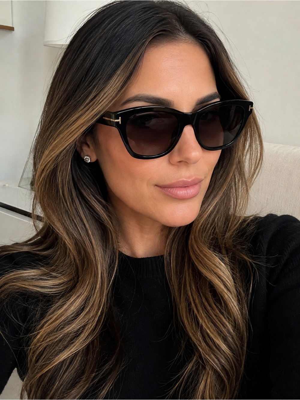 NEW Tom Ford Lauren-02 TF614 01H Polarized Sunglasses Black 52mm Full Set